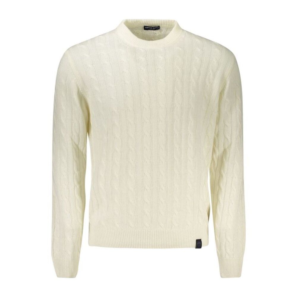 North Sails White Wool Men Men's Sweater